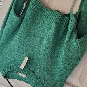 Dreamers By Debut NWT Seafoam Green Cropped Sweater